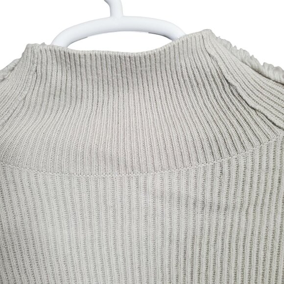 Dorothee Schumacher 5 Size XL Sweater Cashmere Ribbed Knit Fringe Mock Neck Luxe - Picture 11 of 12